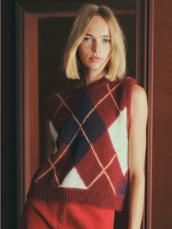 Sezane Sweaters - Sézane | Philly Argyle Sweater Vest